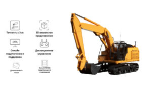 3D система нивелирования на экскаватор